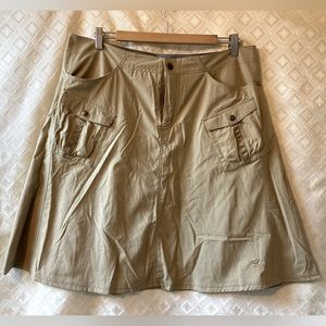 Mountain Hardwear La Rambla A-Line Pocket Skirt Size 12 Khaki